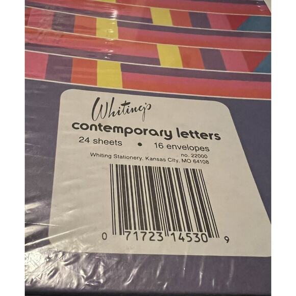 Vintage Whitings Geometric Shapes Stationary Sealed 24 sheets 16 Envelopes NIB - Picture 2 of 5
